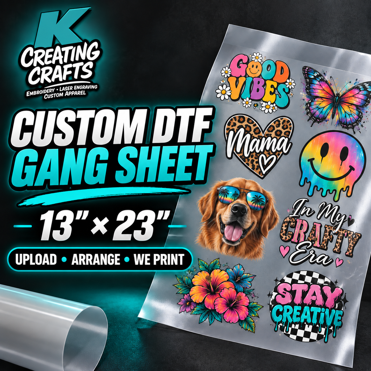 Custom DTF Gang Sheet 13"x 23"