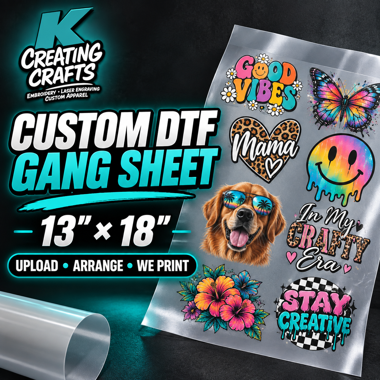 Custom DTF Gang Sheet 13"x 18"